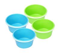 LALADEFIEE 4pcs Plastic Beach Buckets Sand with Comfortable Handles PE Material for Sandcastle Building and Outdoor