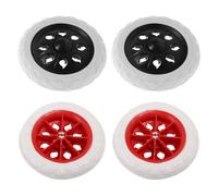 LALADEFIEE 4pcs Plastic Shopping Cart Wheels Replacement for Folding Grocery Cart and Rolling Trolley, Smooth Rolling Easy to Store, Suitable for Indoor and Outdoor Use