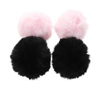LALADEFIEE 4pcs Plush Bunny Tail Balls Lightweight Soft Rabbit Tail Accessories for Cosplay Easter Masquerade Party Pom Poms Crafting Supplies