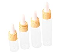 LALADEFIEE 4pcs Portable Empty Dropper Bottles Glass Essential Oil Containers for Travel for Perfumes Lotions More Compact Practical Design