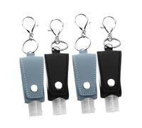 LALADEFIEE 4Pcs Portable Hand Bottle with Covers Travel Friendly Hand Holder Leak Carrier for Shampoo Conditioner and Lotion Lightweight Design and Light