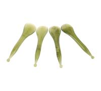 LALADEFIEE 4pcs Resin Gua Sha Facial Massager Set for Deep Meridian Stimulation and Easing Facial Tension, Green Acupressure Scraping Tool for Deep Tissue Face Spa and Personal Collections