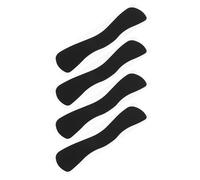 LALADEFIEE 4pcs Reusable Silicone Lash Extension Pads Wave Shape Eyelash Isolation Holders for Precise Lash Lift Application and Clump Prevention