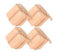 LALADEFIEE 4pcs Scale Retro Kraft Paper Festival Decor Accessories Micro Detailed Mini Box Kit for Dollhouse Celebration Scene