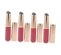 LALADEFIEE 4pcs Silicone Lip Brush with Dustproof Caps Soft Head Applicators for Precise Lipstick Concealer Lip Balm and Gloss Application Portable Makeup Tools for Women