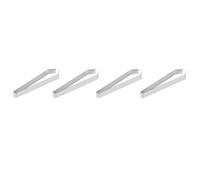 LALADEFIEE 4pcs Stainless Steel Fish Bone Tweezers for Precise Food Styling and Meat Hair Removal Cooking Utensils with Slanted and Flat Tips Practical Kitchen Removal Tool