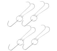 LALADEFIEE 4pcs Stainless Steel Meat Hooks for Hanging Poultry and Beef Heavy-Duty BBQ Grill Hangers with Double Hooks Easy-Clean Kitchen Butchering Tools for Versatile Meat Handling