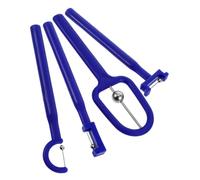 LALADEFIEE 4pcs Tongue Tip Training Tools for Speech Clarity and Jaw Stability Oral Stimulation Tongue Exercise Set for Adults Lightweight Portable Blue U-Shaped Kit