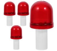 LALADEFIEE 4pcs Traffic Cone Warning Lights Portable Weather-resistant Red Pp Emergency Flashing Lights for Traffic Management and Emergency Use with 2 X Aa Battery Slots