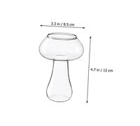 LALADEFIEE 4Pcs Transparent Mushroom Shape Whiskey Cups Layered Glass Drinking Tumblers Portable Beverage Glasses for Party Coffee Tea Milk Hot Chocolate