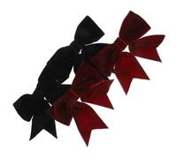 LALADEFIEE 4pcs Velvet Bow Hair Clip Women's Hairpin Hair Claw Bow Clips Butterfly Claw on Metal