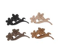LALADEFIEE 4pcs Vintage Matte Flower Hair Claw Clips for Women Non-slip Strong Hold Comfortable Shark Clip Design for Thick and Thin Hair Retro-inspired Elegant Styling Accessories for
