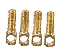 LALADEFIEE 4pcs Violin Bow Screws Yellow Repair Parts Cello Viola Bow Frog Instrument Accessories for String Instrument Maintenance