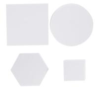LALADEFIEE 4pcs White Geometric Cube Photo Props Lightweight Foam Photography Accessories for Desserts and Perfumes, Portable and Chic Photo Setup Decoration for Outdoor and Indoor