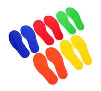 LALADEFIEE 5 Pairs Sensory Tactile Footprint Mats for Multi-color Physical and Cognitive Development Training Equipment Indoor Outdoor Use for Classroom and Home