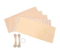 LALADEFIEE 5 Pcs Christmas Wrapping Paper Rolls Set White Patterned Kraft Paper 0.43x1m Each for Holiday Flower Bouquet and Wedding Decorations