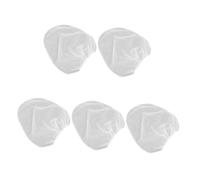 LALADEFIEE 5 Pcs White Polyester Mesh Strainer Bags, Elastic Mouth Fine Filter Pouches for Paint, Stains and Other Liquids, Reusable Home Kitchen Filtration
