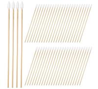 LALADEFIEE 500pcs Precision Cotton Swabs with Pointed Tips for Makeup and Ear Cleaning, High Accuracy, Not Easy to Break, Bamboo Handle Cotton Tipped Applicators for Personal Care