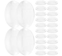 LALADEFIEE 50pcs Acrylic Convex Lenses for Physics Teaching and Experiment Learning Tools, Double-sided Optical Lenses, Easy to Use for Science Education and Laboratory Experiments
