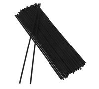 LALADEFIEE 50pcs Black Fiber Reed Diffuser Sticks for Essential Oils Quick Scent Release Aromatherapy Replacement Reeds Portable Aroma Sticks for Home Office Car Air Freshener