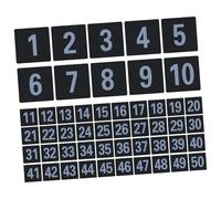 LALADEFIEE 50pcs Black Table Number Cards Double-Sided Number Signs for Restaurant Table Marking Wedding Place Cards Banquets Cafes Bars and Event Seating Management