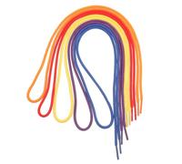LALADEFIEE 50PCS Colorful Shoelace Threading Accessories for Safe Polyester Educational Bead Threading for Kindergarten Learning to Tie Shoelaces Red Yellow Orange Purple Blue Laces