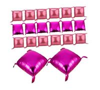 LALADEFIEE 50pcs Double-sided Foil Balloons with Tail Square Shape Party Decorations for Photo Backdrop Stylish Metallic Balloon Wall for Adults and Festive Events