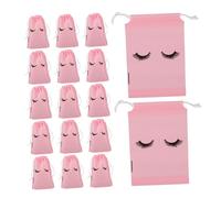 LALADEFIEE 50pcs Drawstring Eyelash Aftercare Bags Matte Plastic Cosmetic Storage Pouches for Travel Business Makeup Accessories Organizer for Women