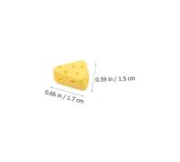 LALADEFIEE 50Pcs Mini Fake Cheese Cake Ornaments Yellow Miniature Dessert Decor for Bakery Party Display Teaching Tools Home Kitchen Decoration