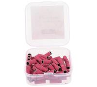 LALADEFIEE 50pcs Mini Manicure Nail Sanding Bands 3.1mm Grit 120 Pink Portable Nail Sanding Rings for Acrylic Gel Drill and Pedicure Use