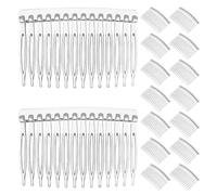 LALADEFIEE 50pcs Plastic Hair Combs Tooth Small Side Combs for Women Wedding Bridal Updo Veil Decorative Accessories DIY Styling Tools Hair