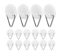 LALADEFIEE 50pcs Self-Adhesive Invisible Wall Hooks for Picture Frames and Decorative Plates, Round No-Nail Adhesive Hooks Strong Sticky Backing, Wall Hangers for Home Wall-Mounted Display