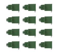 LALADEFIEE 50pcs Wedding Corsage Brooch Pins with Safety Lock, Handmade DIY Bridegroom Boutonniere Base, Green Floral Buttonhole Accessories for Ceremony and Celebration