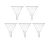 LALADEFIEE 5pcs 120mm Plastic Laboratory Funnels Pp Small Funnels for Liquid Separation and Filling Bottles Experiment for Scientific and Perfume Use