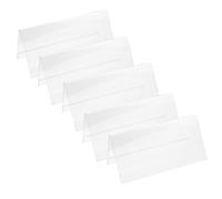 LALADEFIEE 5Pcs Acrylic Table Cards Reusable Place Cards for Wedding Banquet Party Meeting Desk Signs with Clear Double-sided Display for Restaurant Office