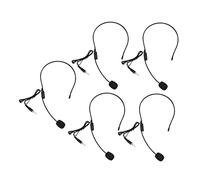 LALADEFIEE 5pcs Flexible Lavalier Microphone Headset Portable Head-mounted Mic for Karaoke Stage Performances Safe Plastic Material