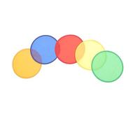 LALADEFIEE 5pcs Folding Round Hand Fans Portable Lightweight Cooling Fans for Summer Wedding Party Dancing Performance Decoration in Red Orange Yellow Green Blue