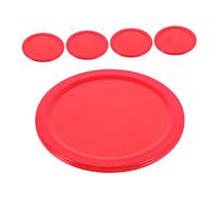 LALADEFIEE 5pcs Heavy Air Hockey Pucks Thickened Red Replacement Set for Game Tables Accessories for Smooth Play and Versatile Use