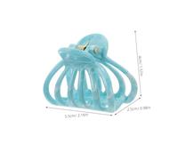 LALADEFIEE 5pcs Hollow Small Hair Claw Clips for Women Pumpkin-shaped Shark Barrettes Secure Semicircle Grip Stylish Ponytail Holders in Purple Gray Pink Blue White