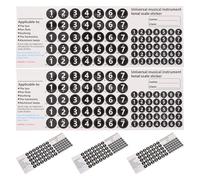 LALADEFIEE 5Pcs Pan Flute Note Stickers for 16/18 Tubes, Self-Adhesive Music Scale Note Labels, Flute Finger Chart Decals for Beginners and Music Teaching Accessories