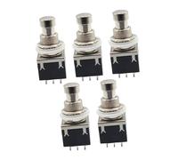 LALADEFIEE 5pcs Pin Stomp Foot Metal Effect Button for Guitar Effects Pedal Box Accessories for Guitar Pedal Board Functional Switch
