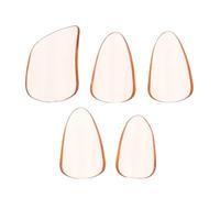 LALADEFIEE 5Pcs Professional Orange PC Pipa Finger Nail Protectors for Guzheng and Lute Players Ergonomic Curved Musical Instrument Picks Comfortable Fit for Adult Performance and Practice