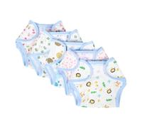 LALADEFIEE 5pcs Reusable Cotton Doll Diapers Realistic Pretend Play Underwear for Newborn Doll Accessories Role-playing Nappies for Creative Skill Development