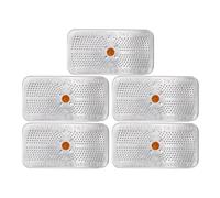 LALADEFIEE 5pcs Silica Gel Dehumidifier Tin Canister 40 Gram Orange Reusable Desiccant Packets for Moisture Absorption Suitable for Electrical Appliances and Wardrobes Aluminium and Silicone