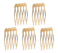 LALADEFIEE 5Pcs Small Metal Hair Combs for Women Hair Styling Accessory DIY Five-Tooth Combs for Special Events