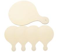 LALADEFIEE 5pcs Small Wood Cutting Boards Unfinished Natural Paddle Style DIY Chopping Board for Fruit Serving Tray Bread Placemats Table Decor