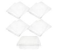 LALADEFIEE 5pcs Square Plastic Hat Storage Boxes with Transparent Window Design Portable Woolen Hat Organizers Suitable for Travel