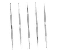LALADEFIEE 5PCS Stainless Steel Dual-ended Nail Dotting Pen Set for DIY Manicure Art Versatile Ball Embossing Stylus Tools for Rhinestones Painting and Salon Precision Designs