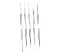 LALADEFIEE 5pcs Stainless Steel Nail Pen Dual-head Nail Painting Tool with Creative Shape Delicate Appearance Practical and Easy to Use for Beauty Projects