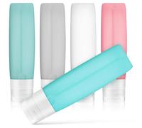 LALADEFIEE 5pcs Travel Empty Bottle Silicone Refillable Bottles Portable Toiletries Lotion Shampoo Containers for Travel Accessories